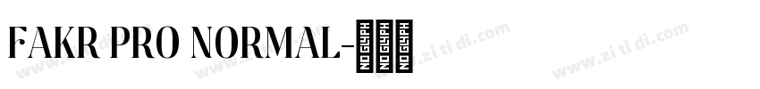 FAKR PRO NORMAL字体转换